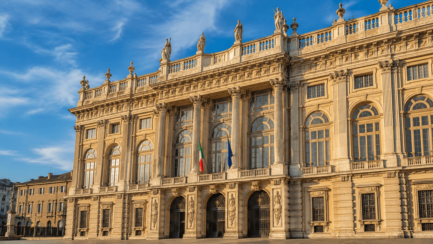 lugares turísticos em Itália – Palazzo Madama em Turim fachada barroca